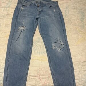 Hollister Light Blue Distressed Skinny Jeans